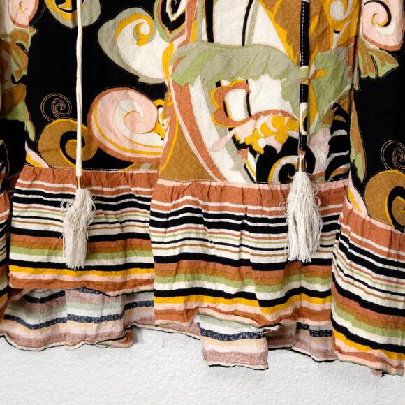 Rose + Olive Women’s Top Boho Chic Psychedelic Print Sleeveless Packable Size XL - Picture 5 of 9